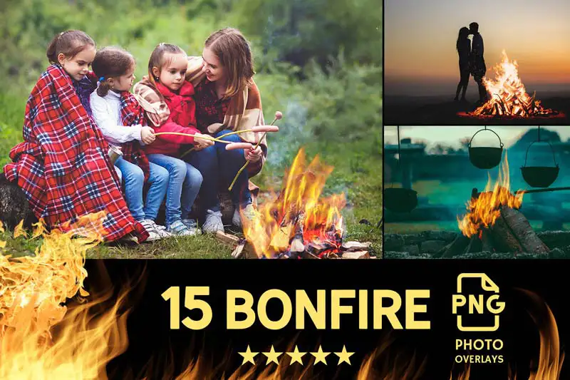 Bonfire Photo Overlays