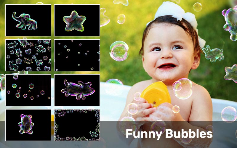 Funny Bubbles Photo Overlays