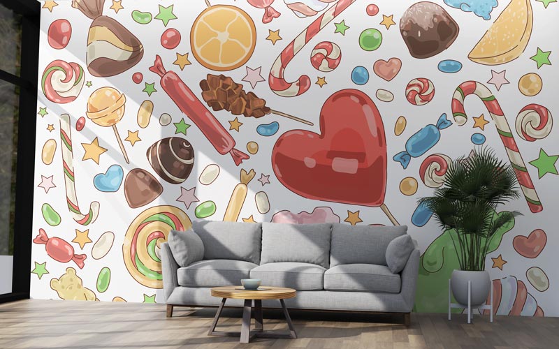 illustrations on a wall illustrations on a wall