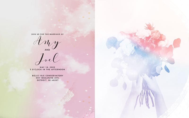 Marriage invitation with flowery background Marriage invitation with flowery pretty wallpaper