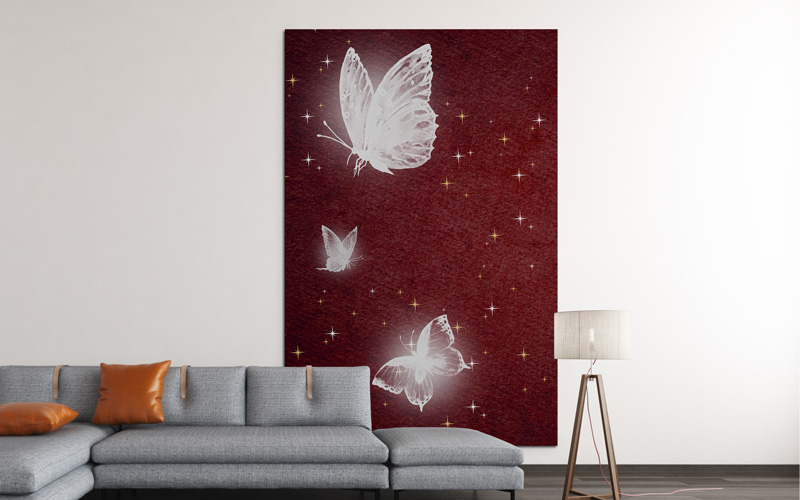 Painting with butterfly backgrounds