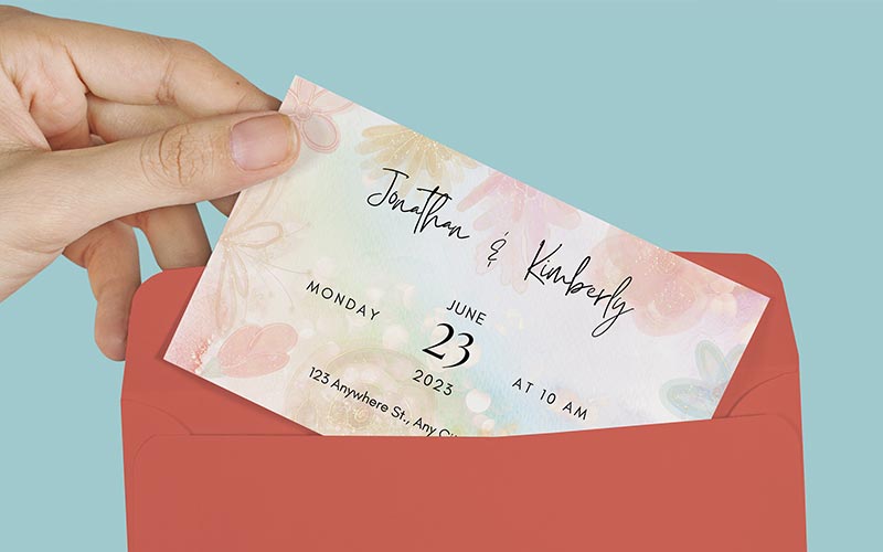 Invitation card with pretty background Invitation card with pretty background