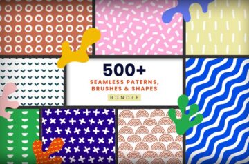 500+ Seamless Patterns, Brushes and Shapes