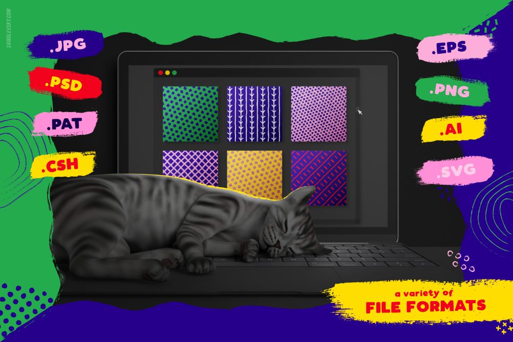 file format in this seamless patterns bundle