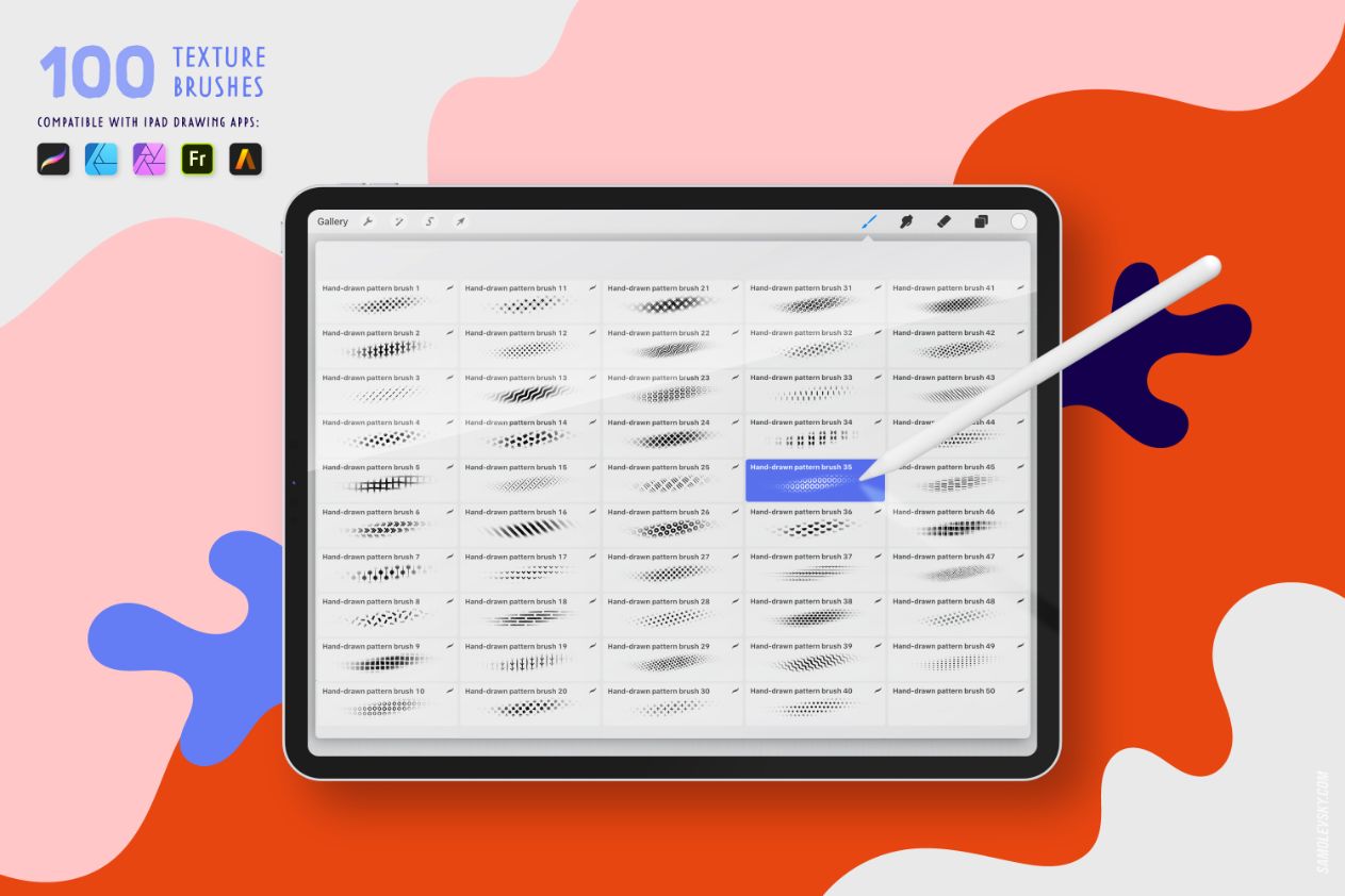 Seamless pattern design in iPad