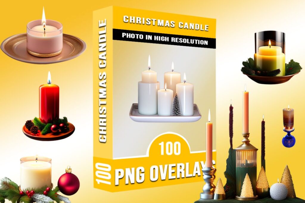 Christmas Candle Magical Photo Overlays