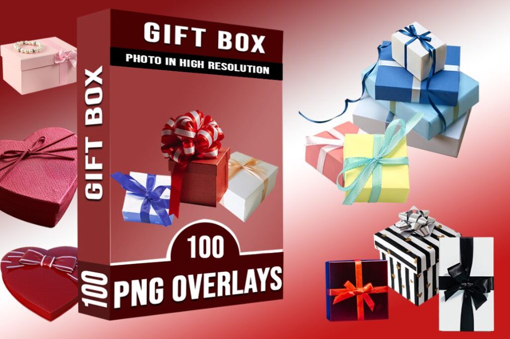 Gift Box magical photo overlays