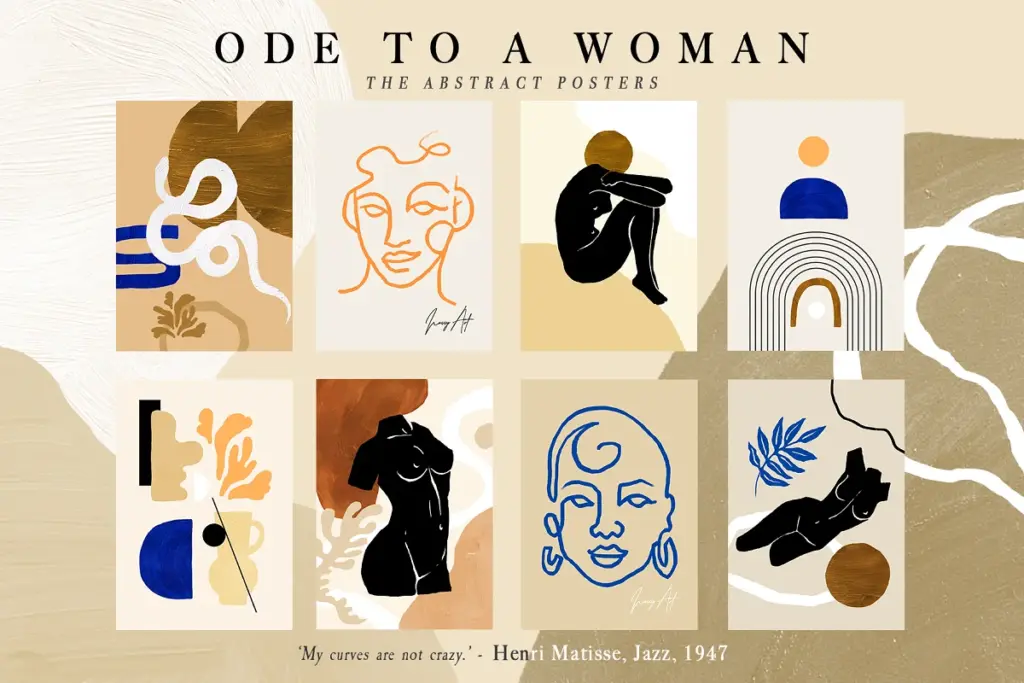 Ode to a woman design elements Ode to a woman abstract design elements