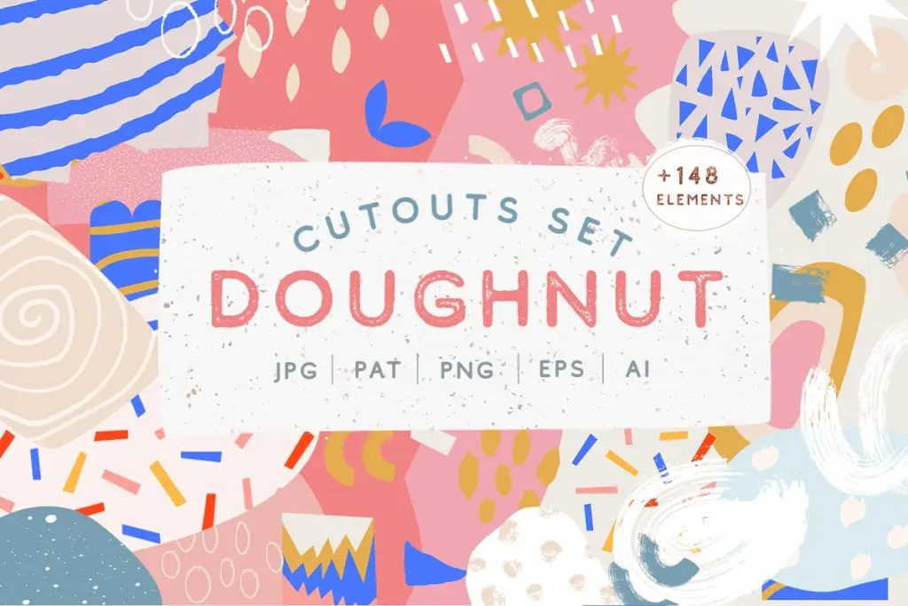 Doughnut Collage Cutouts