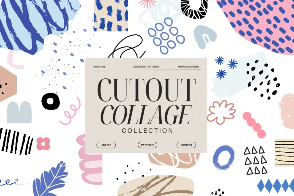 Collage Cutouts Collection preview Collage Cutouts Collection preview - patterns shapes posters