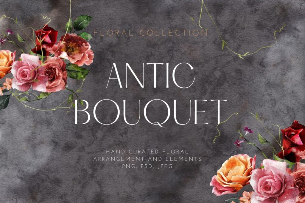 floral-illustration - antic bouquet floral-illustration - antic bouquet