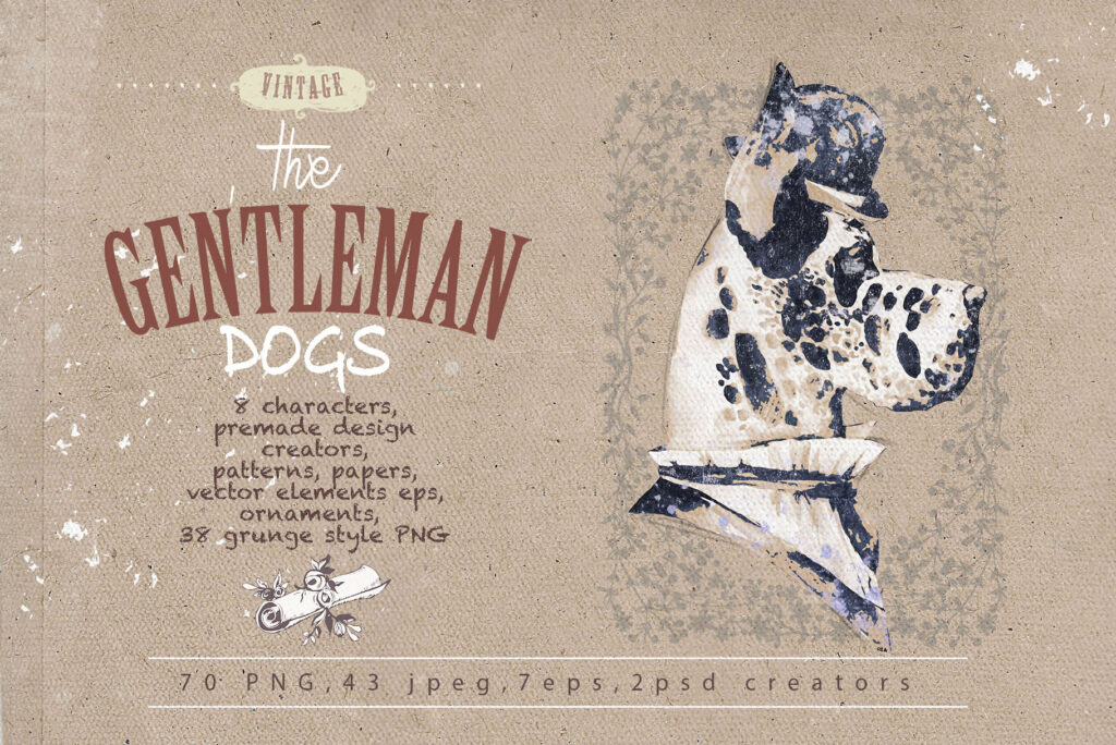 floral-illustration - the gentleman dog illustration floral-illustration - the gentleman dog illustration