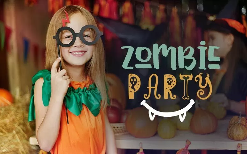 Halloween text overlays