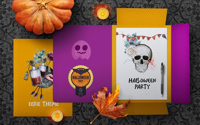 Halloween Watercolor And Labels Bundle