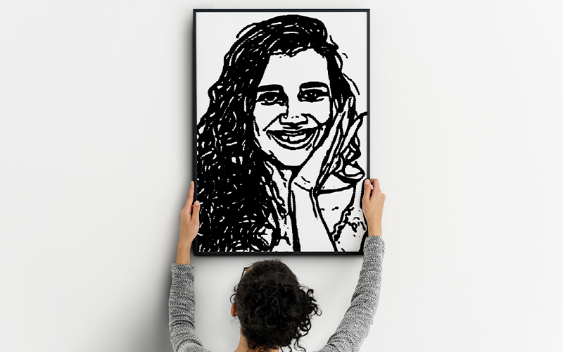 Hand Sketch Photoshop action Preview image