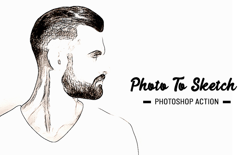 Photo to Sketch photoshop-action preview