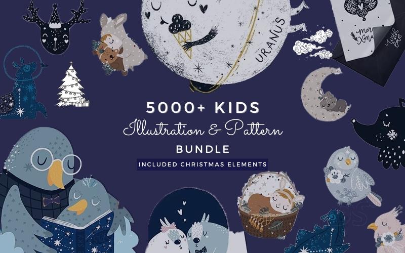 5000+ Kids Illustration And Pattern Bundle