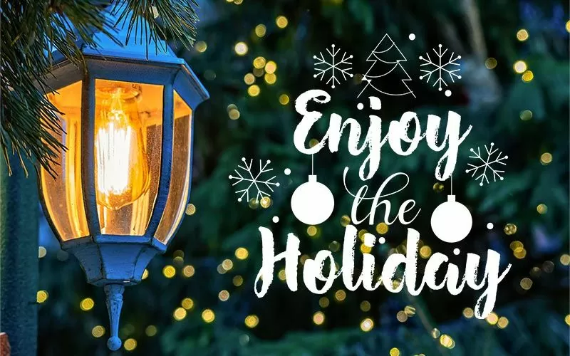 Holiday text overlay Holiday text overlay