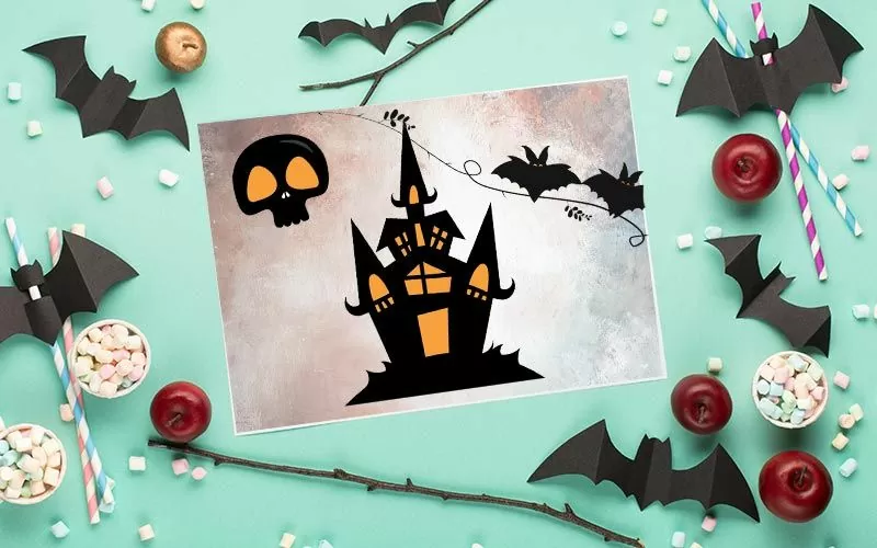 haunted house prop image - halloween illustration