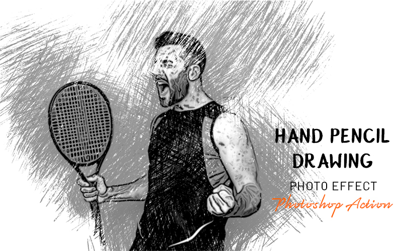 Hand Pencil Drawing Photo Effect PS Action