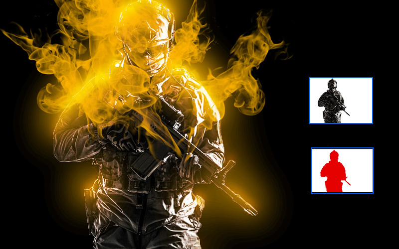 Burn photoshop-action preview image