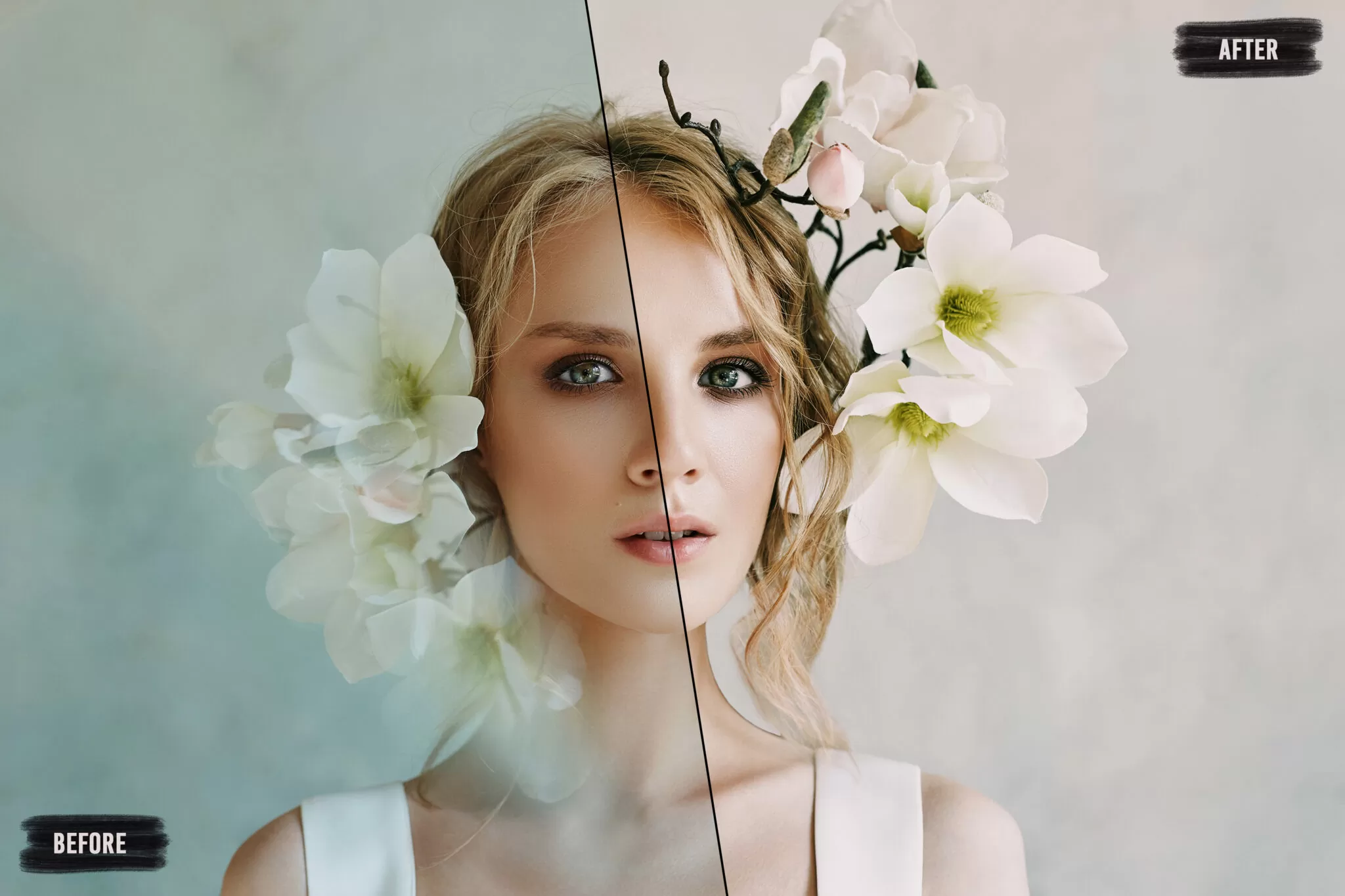 before and after of the lightroom presets
