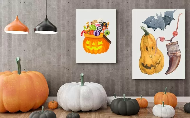 halloween pumpkin watercolor clipart