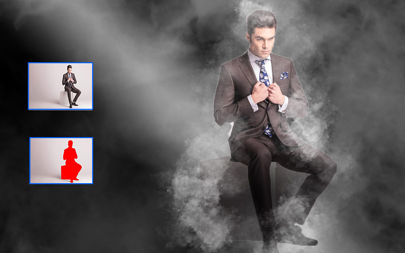 White smoke photoshop-action- preview