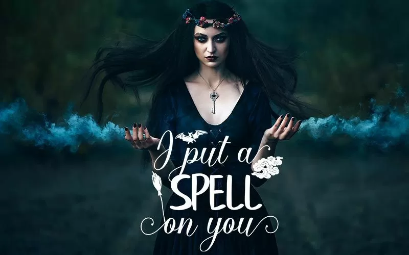 spooky halloween text overlay