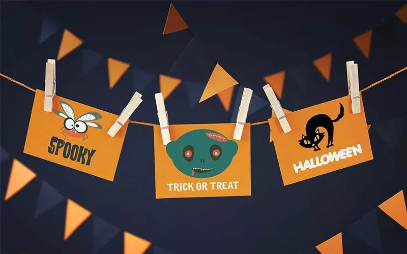 spooky prop images - cute halloween vector
