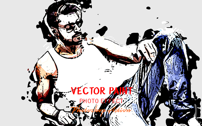 Vector Paint Photo Effect PS Action