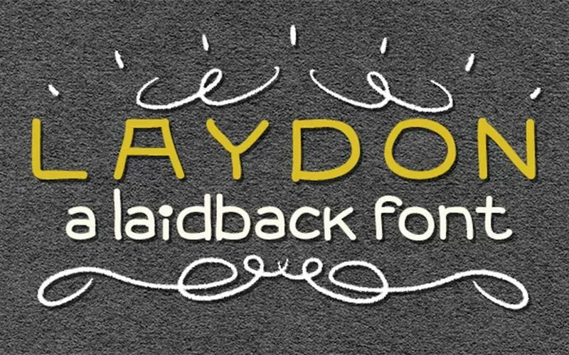 Laidback open type font preview
