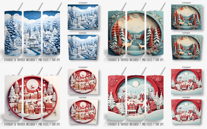 Christmas Winter Tumbler png preview