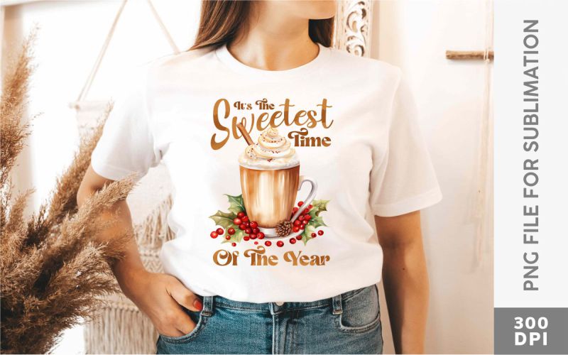 Christmas Coffee Latte Sublimation Bundle PNG t-shirt preview