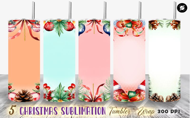Christmas Ornament Tumbler Sublimation Bundle PNG main cover