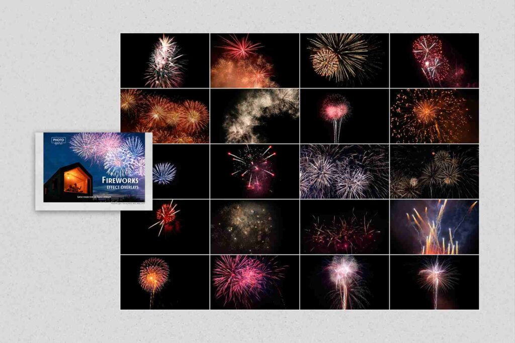Preview Of Fireworks Effect Overlays Included