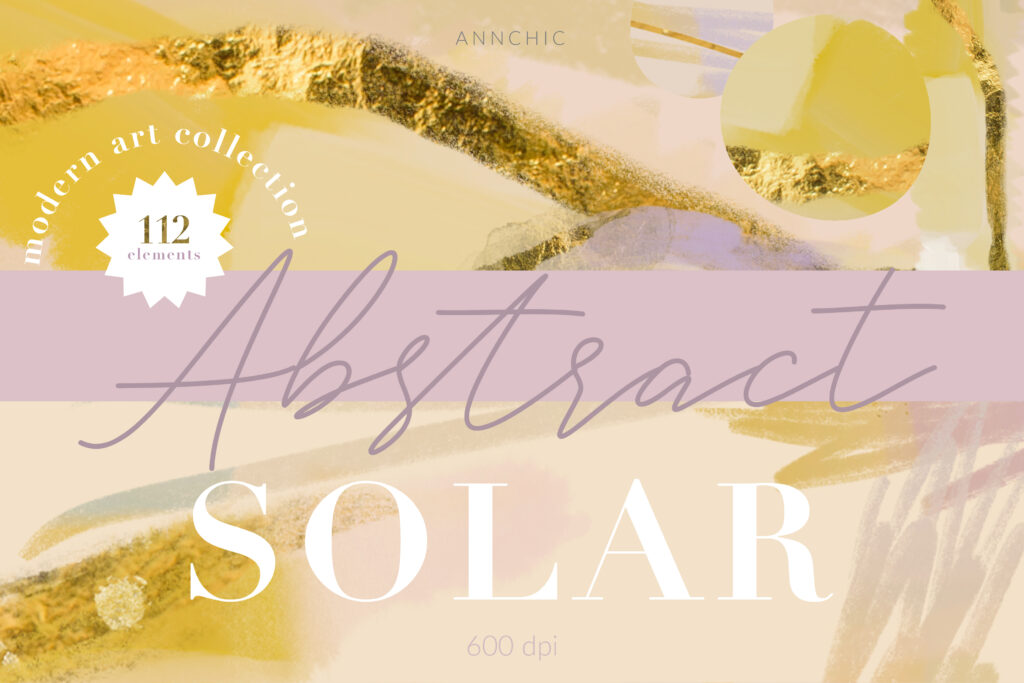 abstract solar collection included in this floral backgrounds bundle