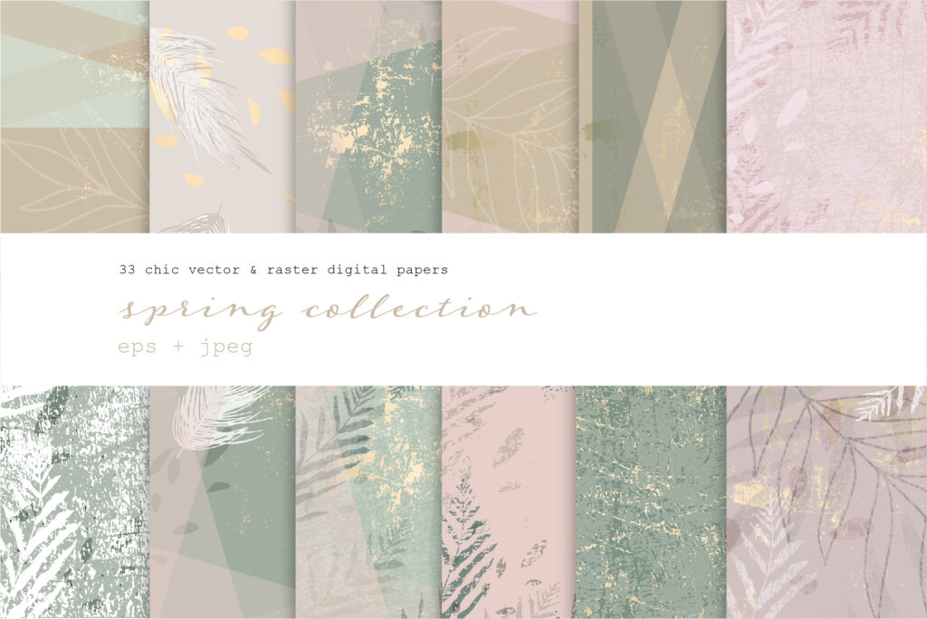 A collage of the previews of the spring collection