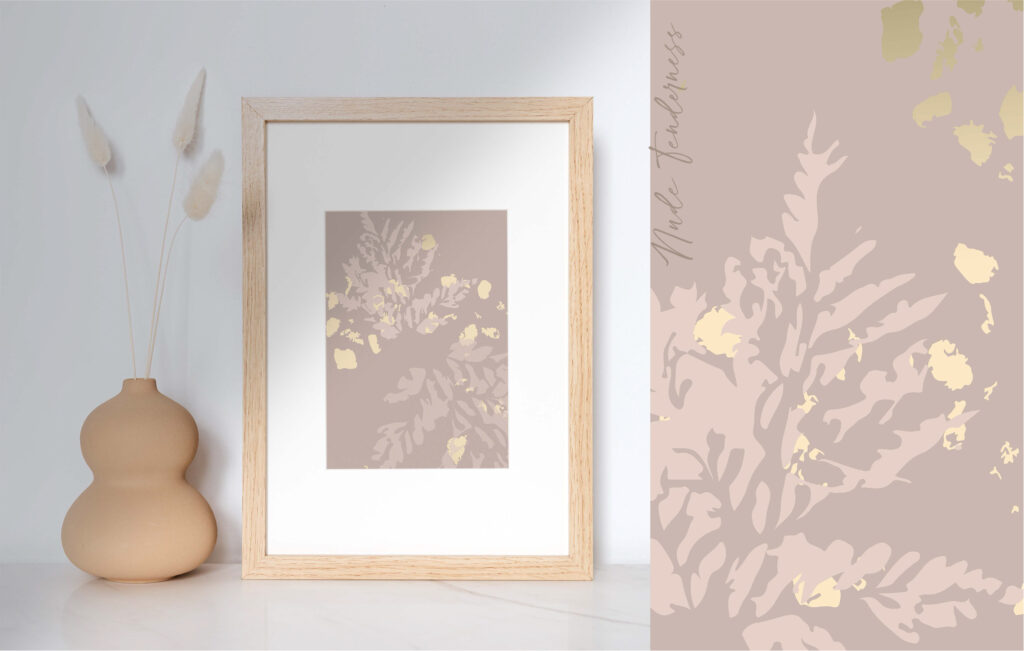 Mockup of nude collection included in this floral backgrounds bundle