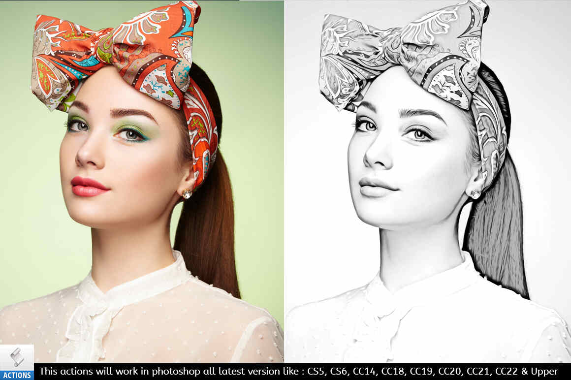 oil paint sketch photoshop action