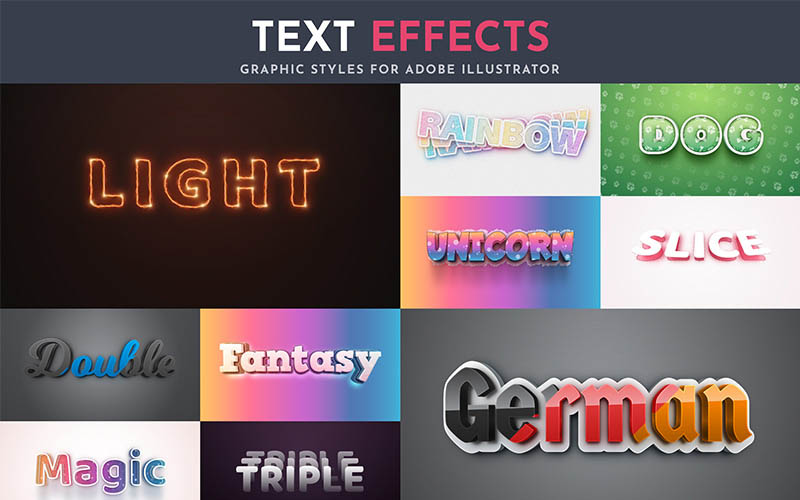 light text effects - 3D text effects