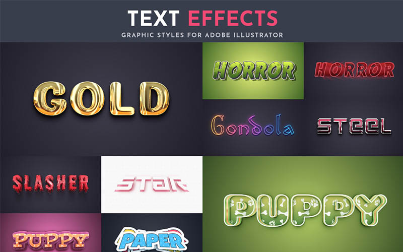 gold text effects