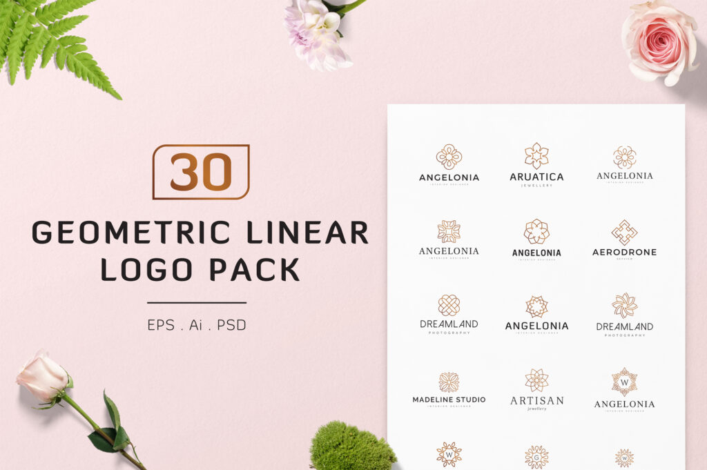 geometric-linear-logo-pack