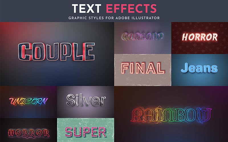 metallic text effects