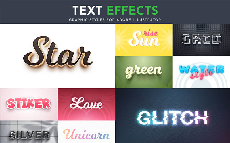 love text effects - photoshop text effects - glitch text effect photoshop action