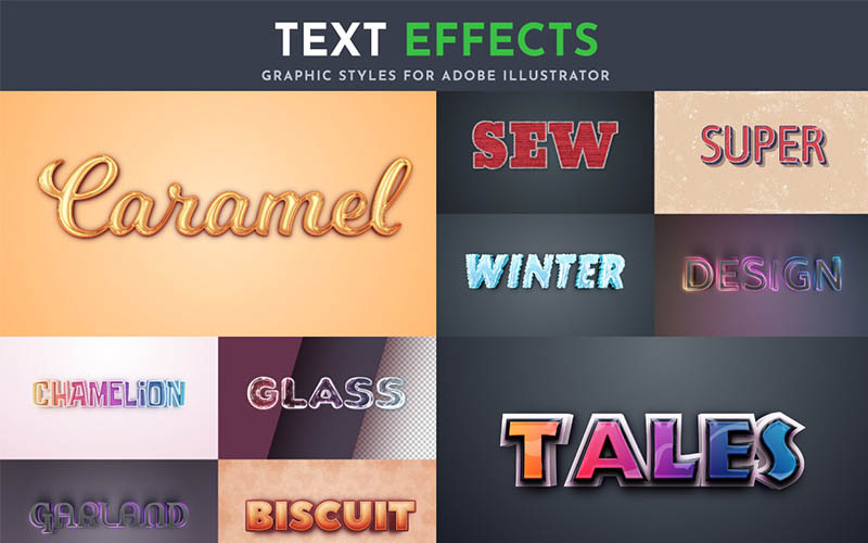 glass text effects