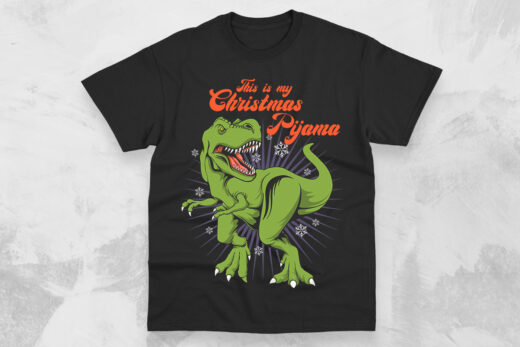 trending-t-shirt-designs-dinosaur-christmas