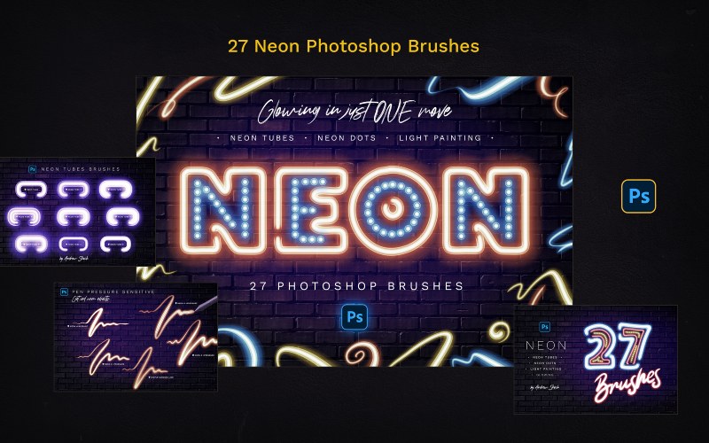 neon brush photoshop