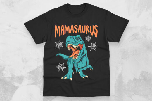 trending-t-shirt-designs-dinosaur-themed-christmas-style