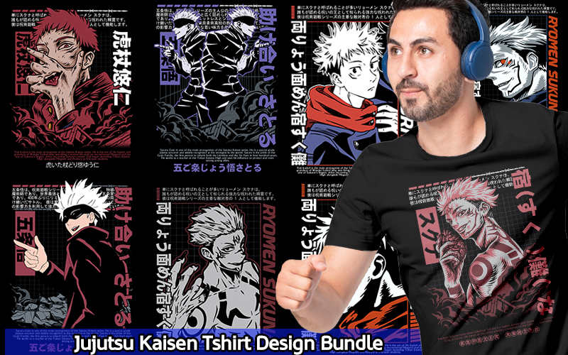 T-shirt Design -Anime jujutsu kaisen